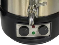 Urne à café électrique YIHAN en acier inoxydable 304 pour usage extérieur, avec fonction de maintien au chaud et protection anti-chauffe à sec, couleur noire
