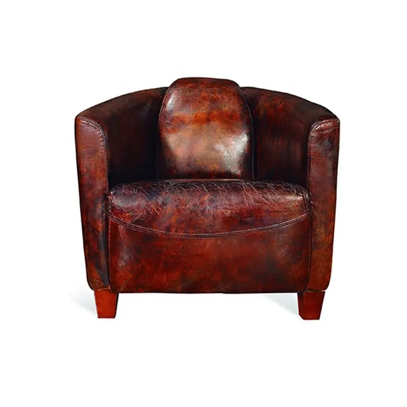 Sillón de estilo inglés de moda antigua clásica antigua, sillón de sofá de moda antigua