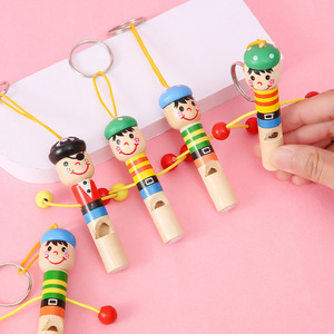 Flûte de pirate en bois pour enfants de 2 à 6 ans, instrument de musique, porte-clés avec design coloré, cadeau - Product Image 2