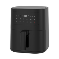 Friteuse à air électrique 4,5 L, panier unique, contrôle numérique, écran tactile, antiadhésive, sans huile, pour la cuisine à domicile