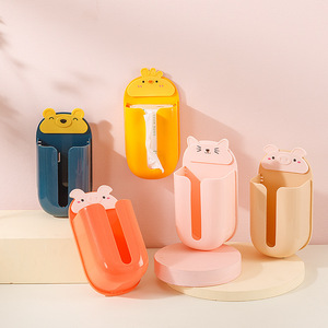 กล่องกระดาษทิชชู่ลายการ์ตูนน่ารักติดผนังไม่ต้องเจาะสำหรับห้องนั่งเล่นห้องน้ำจัดเก็บของตกแต่งดีไซน์ทันสมัยสีสุ่ม - Product Image 2