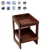 Présentoir commercial de buffet en bois de sapele support de fruit en bois pour l'usage de restaurant