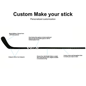 Bâton de hockey sur glace XYX SR 325g Elite League Grade 65"~71" 70~125Flex P28 High Kick 12K 100%C V Shaft - Product Image 6