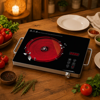 Table de cuisson infrarouge portable 2000W, cuisinière infrarouge électrique à commande tactile pour la maison, la cuisine et l'usage commercial