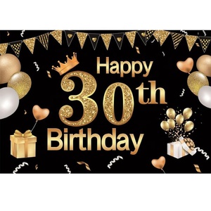 7x5ft Felice 18th 21 30 40 50 60th Festa di Compleanno In Oro Dot Partito Banner Photo Sfondo di Compleanno Foto Sullo Sfondo Photostudio - Product Image 1