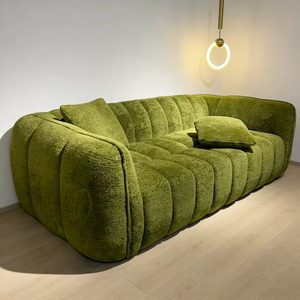 Sofá Individual de Tela sin Marco con Relleno de Chenilla y Esponja <span class=keywords><strong>para</strong></span> Salas de Estar Pequeñas - Product Image 3