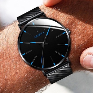 Nuevo Reloj de Cuarzo para Hombre GENEVA con Correa de Malla de Aleación y Escala Colorida, Suministro Directo de Fábrica - Product Image 4