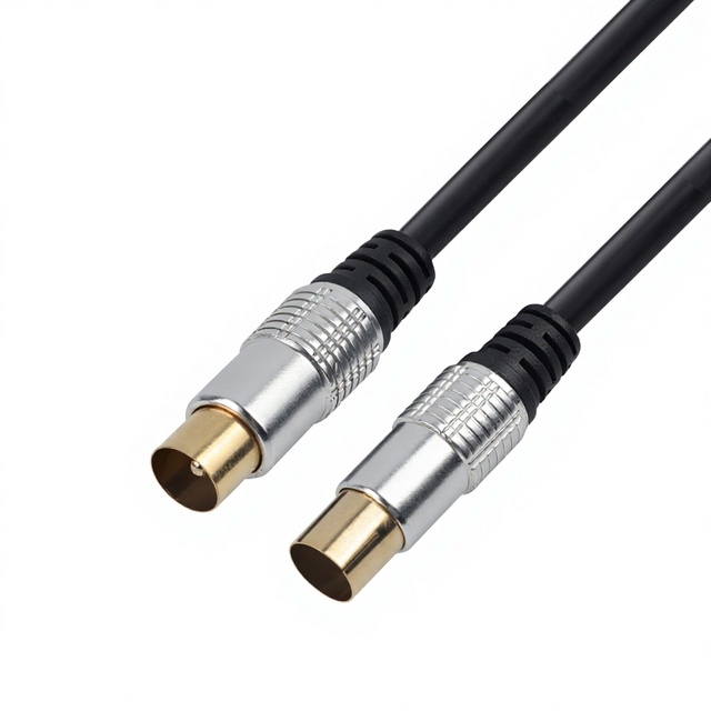 DAJIANG OEM Customized Coaxial Cable Gold Plated RCA 9.5mm Male Female PVC for DVD Player Computer Speaker