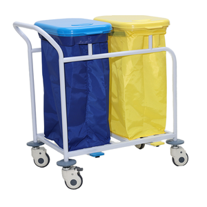 Troli ganti troli Linen rumah sakit logam EM-ET132 dengan troli ember plastik untuk membersihkan - Product Image 1