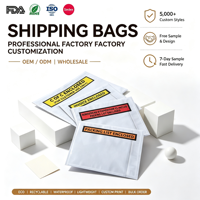 Pochette d'expédition transparente, sacs d'expédition avec étiquette, enveloppes à chargement par le haut pour listes de colisage, bons de livraison autocollants, factures