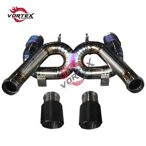 Escape Trasero VORTEX Grado 5 Ti para McLaren 720S 4.0T V8 2017-2024, Tubo en X, Tubo Recto, Punta Azul Quemada - Product Image 3