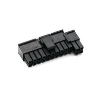 Angitu 5557 Conector de Cable ATX de 24 Pines para Placa Base, Paso de 4.2mm, Rojo/Negro, 20+4 Pines