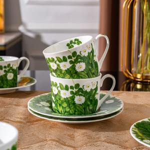 Mug à café et à thé en porcelaine de style rétro écologique de luxe nordique avec boîte cadeau, vaisselle pour le thé de l'après-midi - Product Image 3
