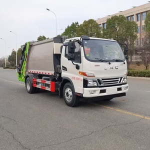 Camion compacteur de déchets arrière JAC 4X2 pour la collecte des déchets municipaux et les services environnementaux urbains - Product Image 2