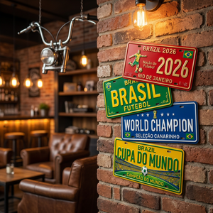 <span class=keywords><strong>Plaque</strong></span> d'<span class=keywords><strong>immatriculation</strong></span> en aluminium gaufré 3D Wanfeng, design terrain de football moderne et dynamique, finition chrome noir, épaisseur 0,3-1 mm, décor vert vif - Product Image 3
