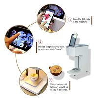 Mesin Printer Kopi Latte Art 3D Otomatis, Minuman, Makanan, Selfie, Koneksi WiFi, Pencetakan, Kartrid Tinta Kelas Keamanan Makanan