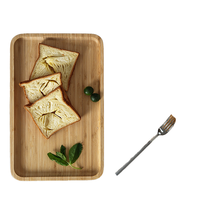Modern bamboe restaurant servies met compartimenten, gegraveerde borden, fruit schaal, snack schaal, milieuvriendelijke opbergbak, op maat gemaakt