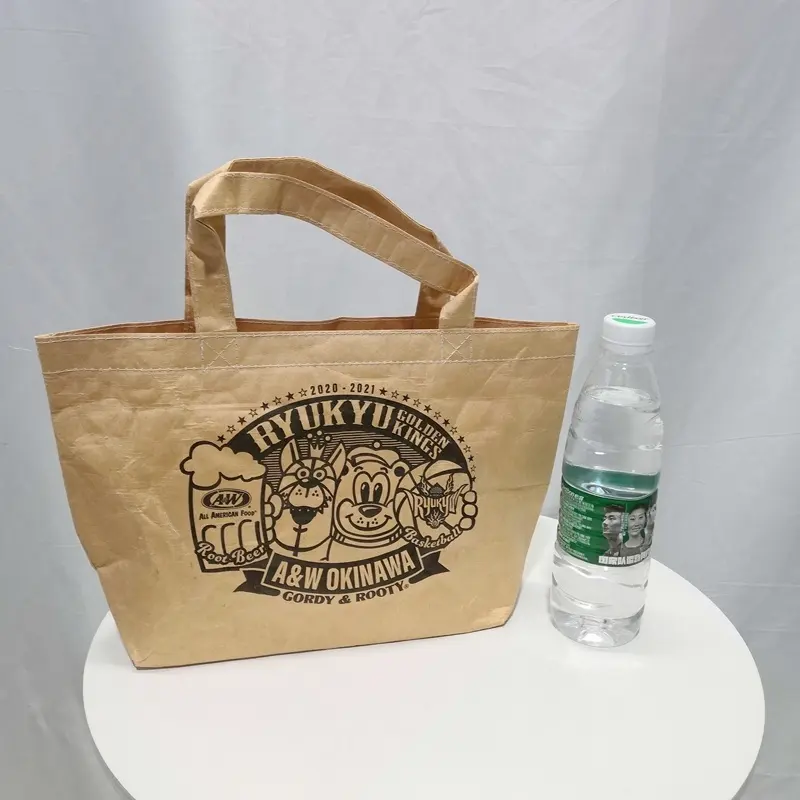 Tryingme custom logo eco friendly thermal tyvek tote bag for food Lunch Tyvek bag for takeout shopping promotion