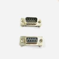 Conector Delgado db9 Macho a db9 Hembra, SMT SMD, para Soldadura, Orificio Ligero, Sin Rosca, dr9, dsub