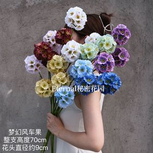 Hydrangea artificielle bleue en soie plastique, fleur de rêve pour décoration de mariage, décoration intérieure et accessoires extérieurs - Product Image 2