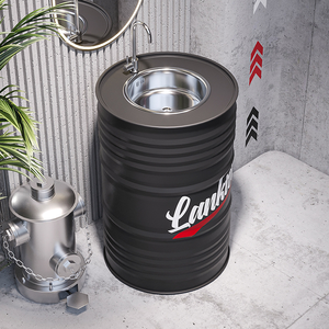 Longstar Industriestil Waschbecken Einzigartiges Ölfass-Badezimmerwaschbecken Modernes Industrielles Aufsatzwaschbecken für Bar und Bad - Product Image 3
