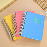 Carnet à spirales imprimé chat mignon B5, couverture en PVC rose, agenda 2026, journal Kawaii, 100 feuilles, cadeau pour filles et étudiantes