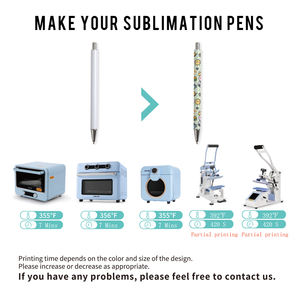 ปากกาลูกลื่นอะลูมิเนียมเปล่าสำหรับพิมพ์ลายแบบซับลิเมชั่น PYD Life New Wholesale รับทำโลโก้ตามสั่ง ปากกาสำหรับงานซับลิเมชั่นพร้อมฟิล์มหด - Product Image 6