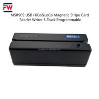 Lecteur/enregistreur/encodeur de cartes à bande magnétique MSR909 en gros d'usine, externe 3 pistes, normes ISO, batterie intégrée, USB
