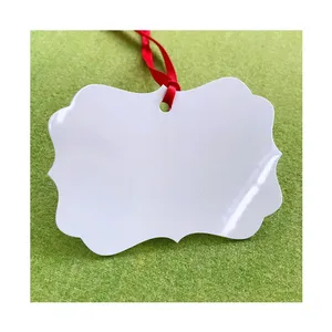 3.5" Round Circle Gloss White Blank Dye Aluminum Sublimation Printing Christmas Tree Ornaments Template Benelux Berlin Snowflake