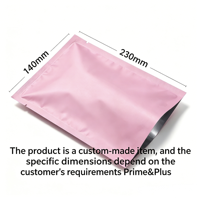 Sachet en plastique rose mat refermable anti-odeur pour emballage alimentaire, bonbons, produits comestibles, cadeaux pour petites entreprises