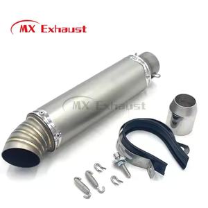 Novo Design Alto Fluxo Personalizado 51mm Entrada De Aço Inoxidável + Tubo De Fibra De Carbono Escape Moto Motocicleta Escape Silenciador - Product Image 5