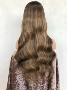 Perruque Lace Top pour Femme, Double Drawn, avec Mèches, 100% Cheveux Slaves Bruts Vierges à Cuticules Alignées, Nœuds Simples, HD, Cheveux Juifs Casher - Product Image 5