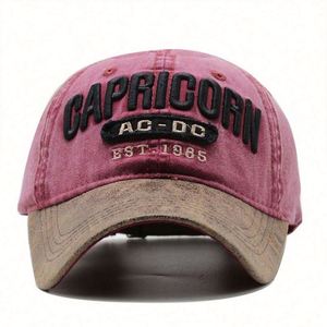 Wholesale <b>Mens</b> Custom Sports <b>Cap</b> Washed PU Brim Two Tone Leisure <b>Baseball</b> <b>Cap</b> With Embroidery - Product Image 6