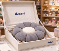 Coussin en peluche rond personnalisé en forme de fleur, doux et rembourré, pour la décoration de canapé, OEM ODM, coussin en peluche sur mesure