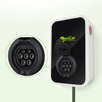 Freistehende EV-Ladestation 7kW Ladestation Smart Wallbox 32A 220V AC mit WLAN & OCPP RFID APP-Steuerung mit Typ-2-Anschluss