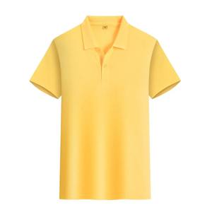 เสื้อเชิ้ตผู้ชายสีพื้นผ้าฝ้ายแขนสั้น พิมพ์ลายโลโก้ด้านหน้าด้วยเทคนิคฮีททรานเฟอร์ สวมใส่สบาย ระบายอากาศได้ดี ผ้าปิเก้ถัก - Product Image 6