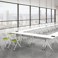 Table de conférence pliable mobile de conception moderne pour la formation de bureau d'école et les salles de réunion d'étude-Factory Direct
