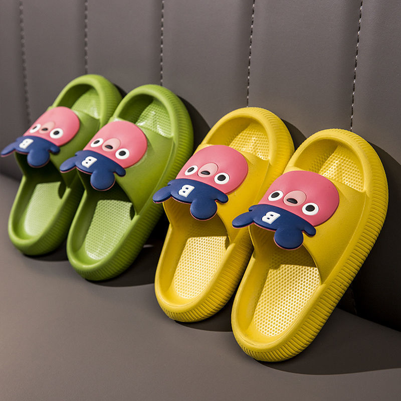 New Children Slides Slippers Non-Slip Soft Soled Kids Rubber Sole Shoes Summer Beach Slides