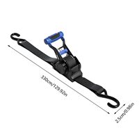 Sangle de cargaison en polyester 1''x10ft, sangles à cliquet rétractables, résistance à la rupture de 1500 LBS, rétraction automatique améliorée pour remorque, moto, VTT