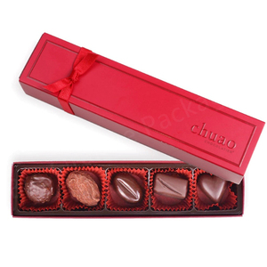 Rỗng valentine's sô cô la hộp trượt ngăn kéo hộp quà tặng với Khay trong suốt cho sô cô la - Product Image 6