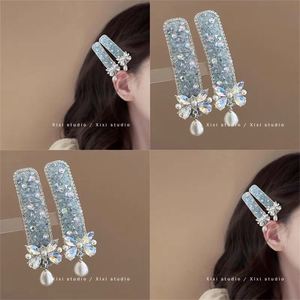 Inlaid Rhinestone <b>Bow</b> Tassel Hair <b>Clip</b> for Women Temperament Sweet Hairpin High-end Side Bangs <b>Clip</b> Fashion Hair Accessories - Product Image 5