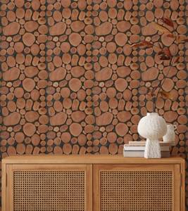 3D Mosaik Wandpaneel Massivholz Mosaikfliesen Kunst Hellgelbe Fliese Wie Holz Wandfliesen Innendekoration Flexible Fliese - Product Image 5