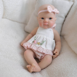 Muñeca <span class=keywords><strong>Reborn</strong></span> <span class=keywords><strong>de</strong></span> Silicona Suave <span class=keywords><strong>de</strong></span> 8 Pulgadas, Realista, Hecha a Mano, Regalo para Niños y Coleccionistas - Product Image 4