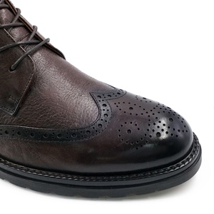 Nuevas Botas de Vestir Formales y Casuales de Cuero Vacuno Marrón de Alta Calidad con Cordones para Hombre, Zapatos Genuinos para Boda - Product Image 6