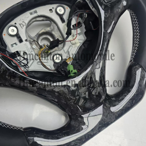 Volant de direction de voiture en cuir et fibre de carbone forgée avec LED, modèle M Sport, populaire pour la vente en gros, compatible BMW E90 E91 E92 E93 Série 3 - Product Image 5