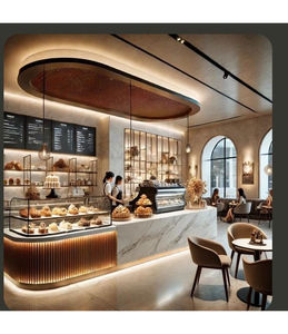 Moderna Cocina de <span class=keywords><strong>Sushi</strong></span> con Diseño de Congelador Integrado, Barra Curva de Piedra Artificial - Product Image 1