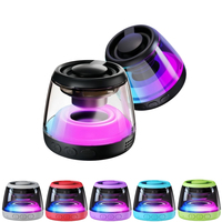 Mini haut-parleur magnétique portable, haut-parleur sans fil BT avec spectacle de lumière RVB coloré, support de téléphone pour téléphone Android