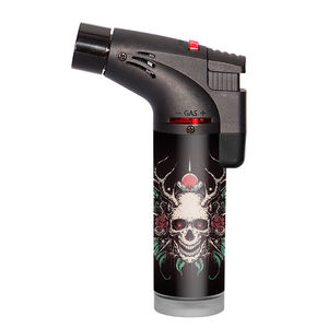 Offre Spéciale Logos personnalisés fumée puissant rechargeable quatre flammes briquet torche oblique avec boîte de présentation paquet de haute qualité - Product Image 4