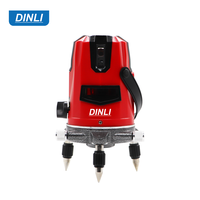 Niveau laser rotatif industriel Dinli Auto Cross Green Line 635nm avec batterie au lithium et garantie 1 an - DIY 2/3 points, ligne de 2 mm