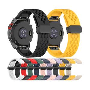 Venta directa de fábrica para Garmin <span class=keywords><strong>Fenix</strong></span> 7 7X 6 Pro 5 Plus correa de reloj inteligente deportivo de silicona de ajuste rápido - Product Image 1